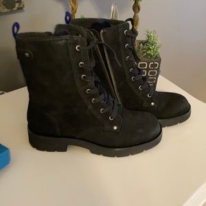 OTBT Black Lace up combat boots 7.5